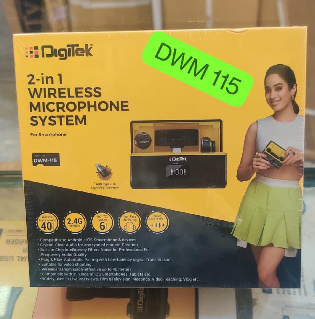 DIGITEK (DWM-115) 2-in-1 Wireless Microphone