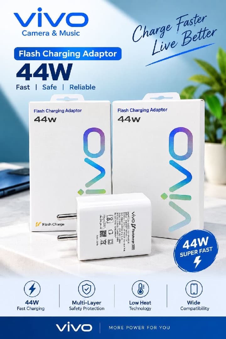 Vivo 44w Import Quality Adapter Original Quality image 2