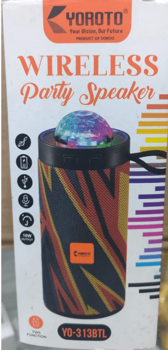 Yoroto YO-313BTL Wireless Party Speaker With RGB Light – 10W