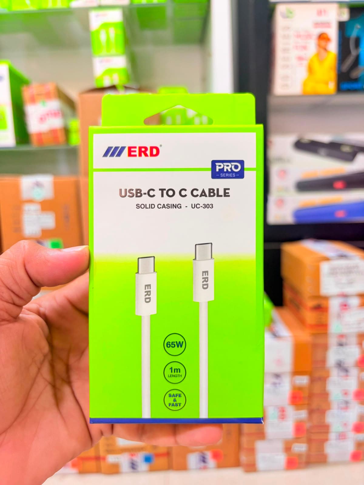 ERD UC-303 USB-C To C Solid Casing Data Cable