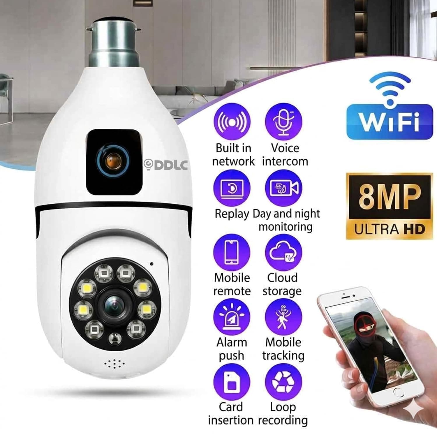 Dual Lens Bulb Camera image 2