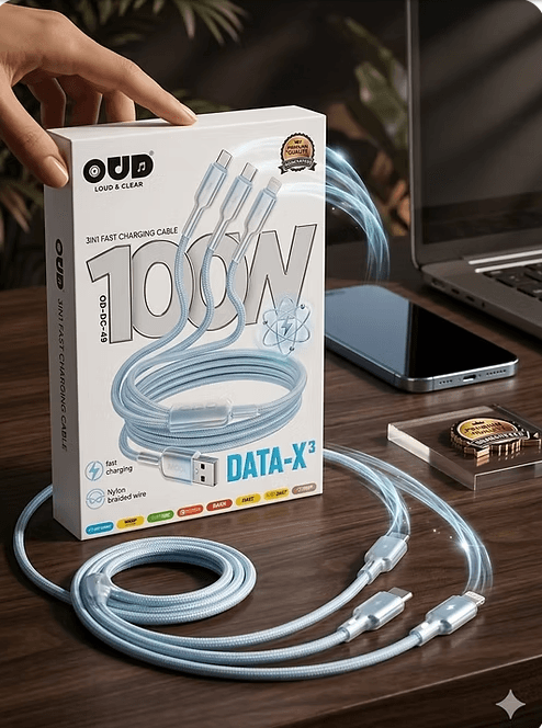 OUD Data-X³ 3-in-1 Fast Charging Cable