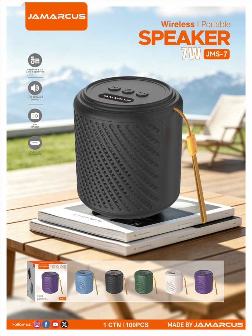JAMARCUS JMS-7 Wireless Portable Speaker 7W