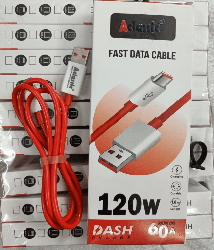 AClassic Fast Charging Data cable 120W Type C 6.0 Amp. image 1