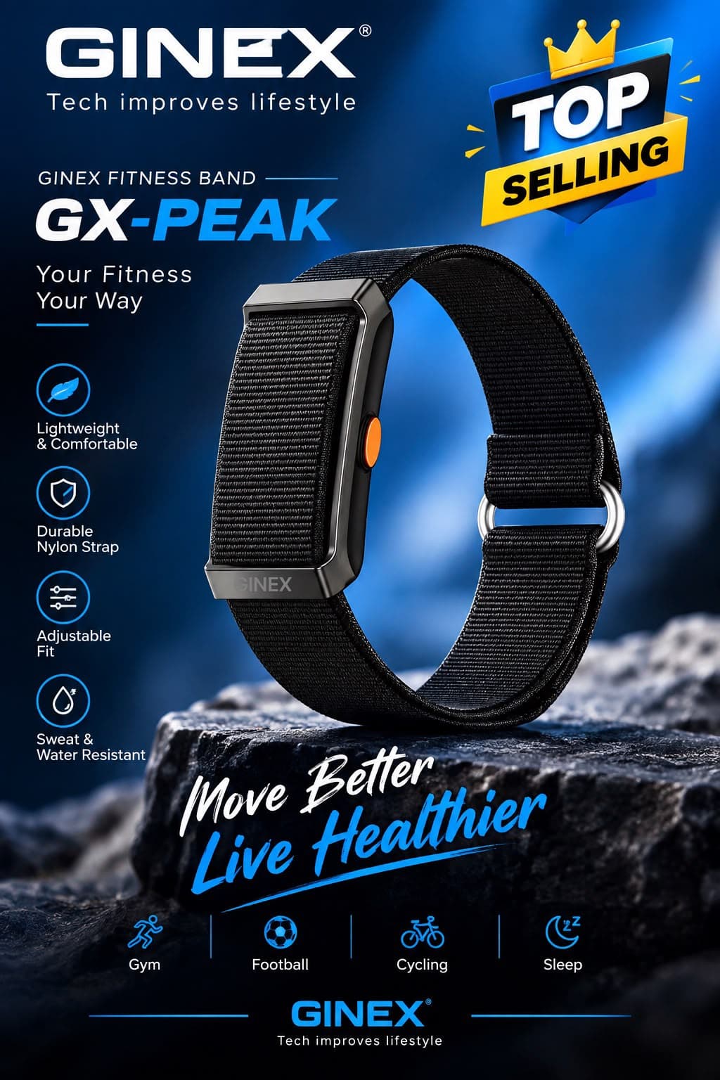 GINEX GX-PEAK Fitness Band