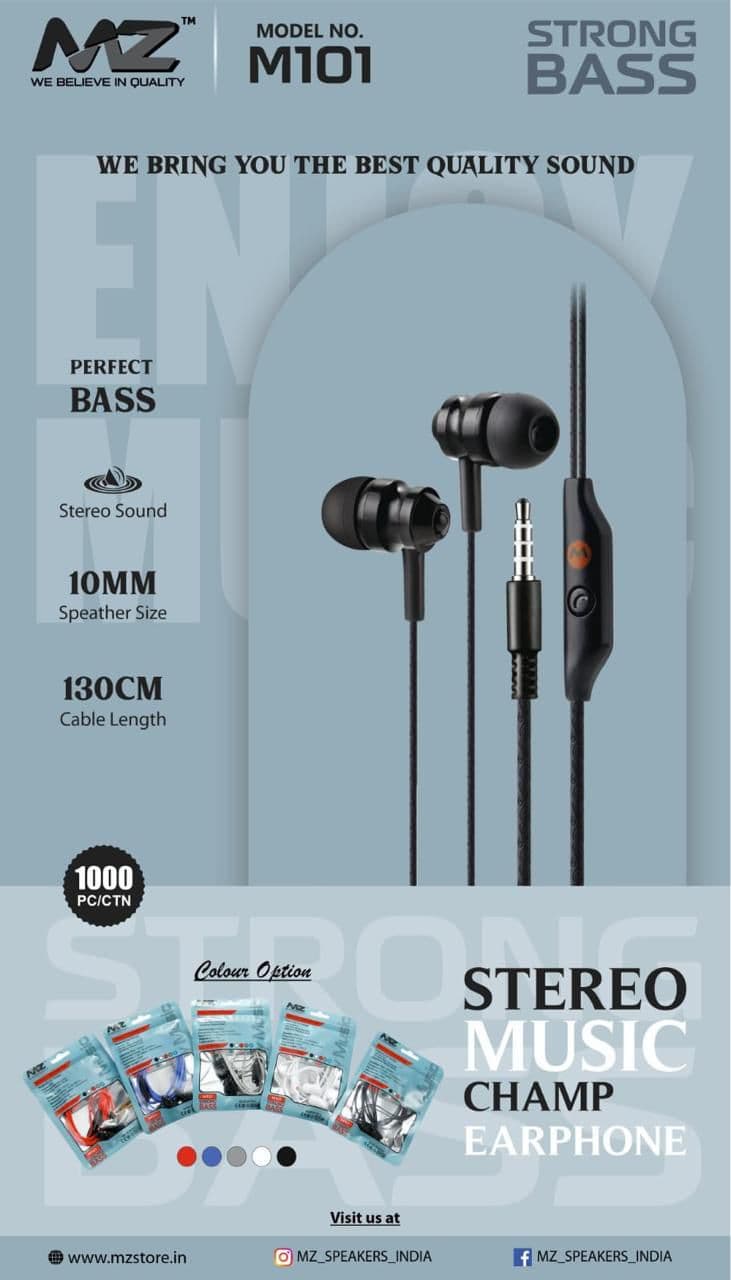 MZ M101 Stereo Music Champ Earphone