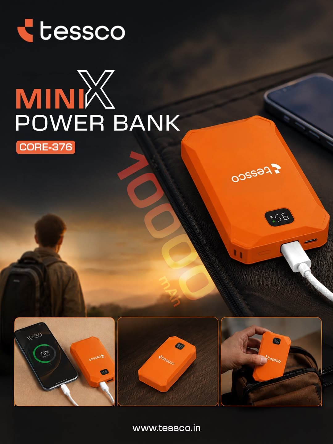 Tessco MiniX Power Bank CORE-376 10000mAh