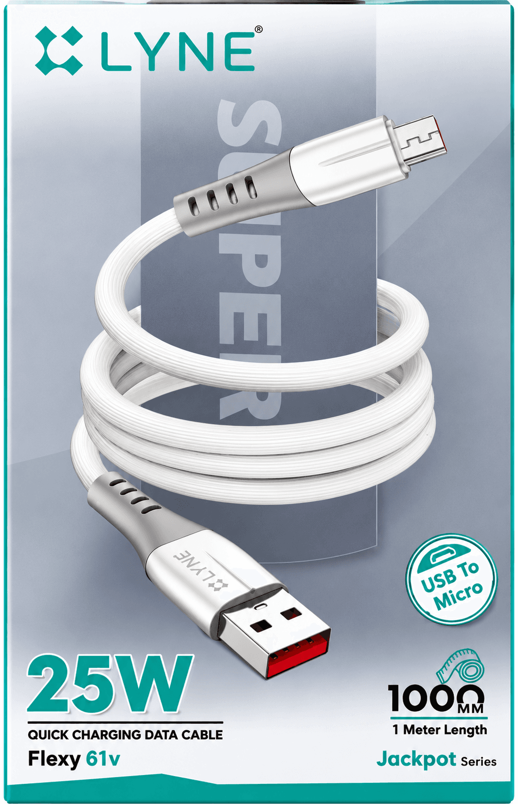LYNE Flexy 61V 25W Quick Charging Data Cable