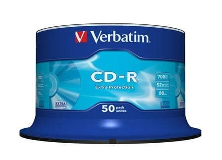 Verbatim CD R White 700MB 52X 50Pack Spindle