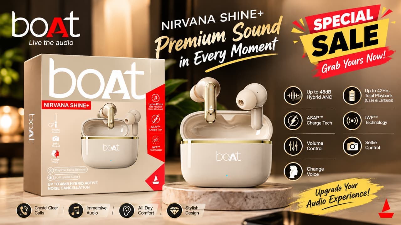 BoAt Nirvana Shine+ True Wireless Earbuds image 1