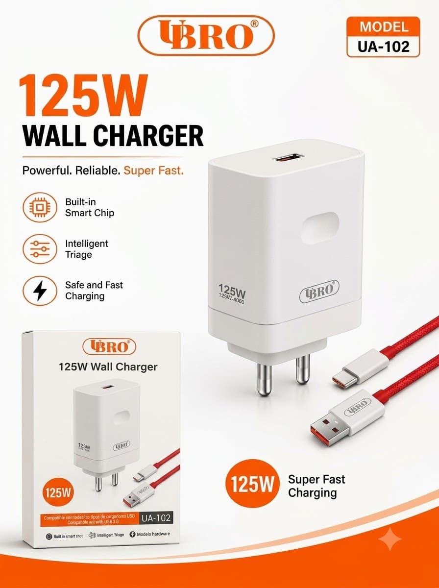 UBRO UA-102 125W Wall Charger image 1