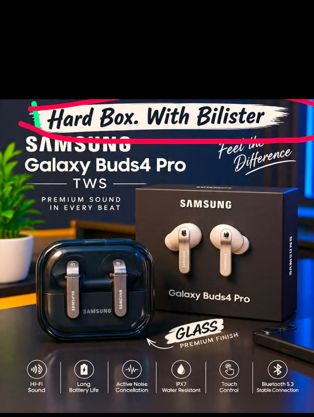 Samsung Galaxy Buds4 Pro TWS Wireless Earbuds image 1