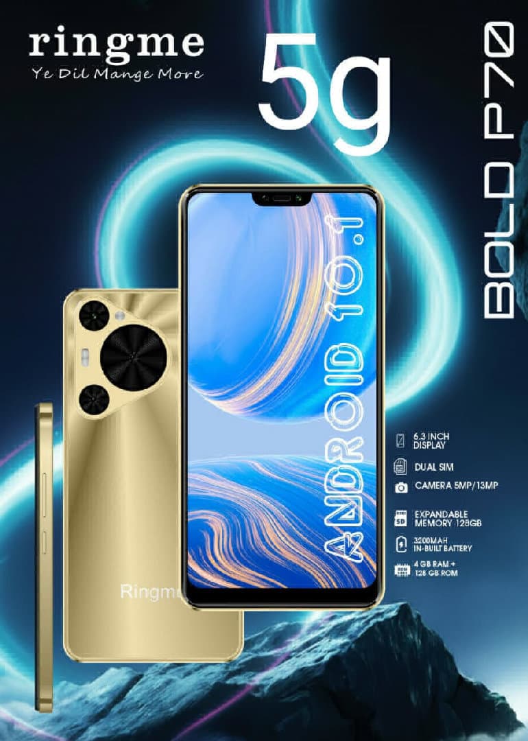 Ringme Bold P70 Android 10.1 4gb Ram 64 Gb Rom Smartphone 5g Support 3500mah Battery image 1