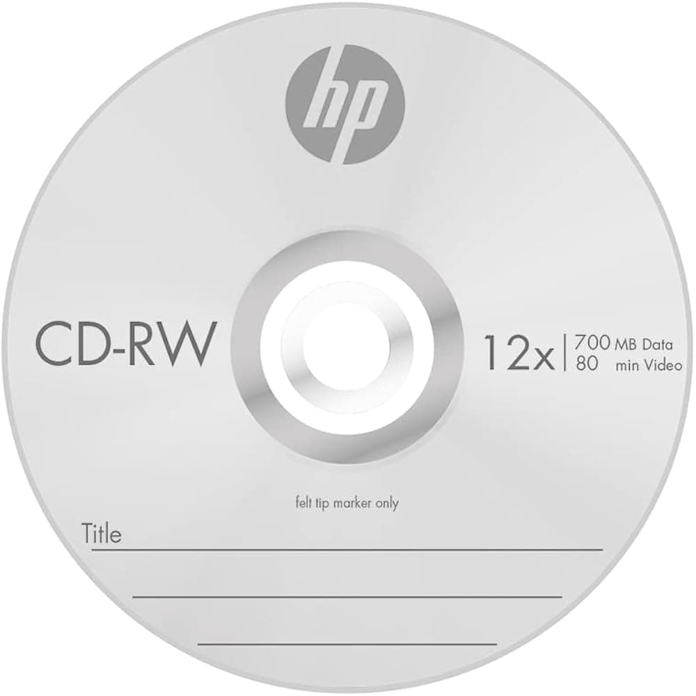 HP CD RW 700MB 4x 12x 10Pack Cake Box image 2