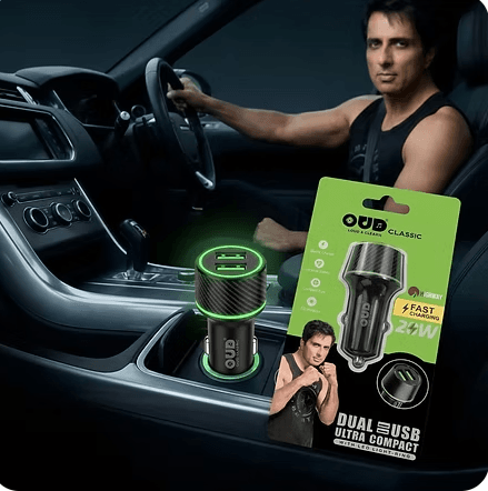 OUD Classic Dual USB Ultra Compact Car Charger