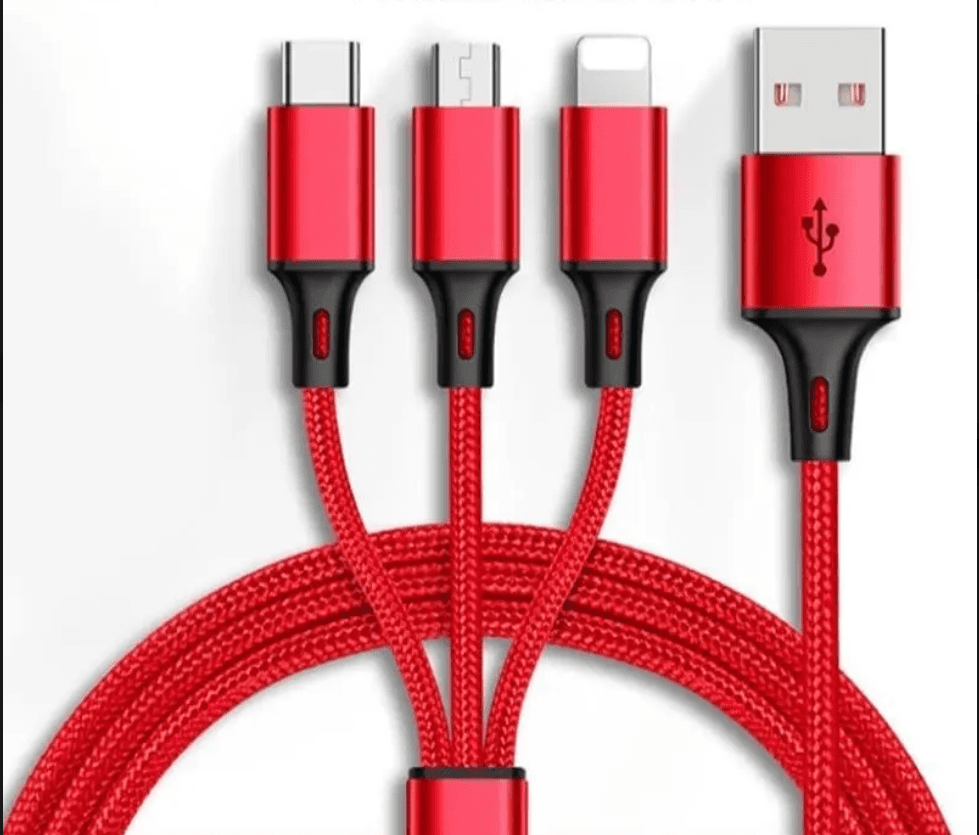 3-in-1 Nylon Braided Multi-Charging Cable