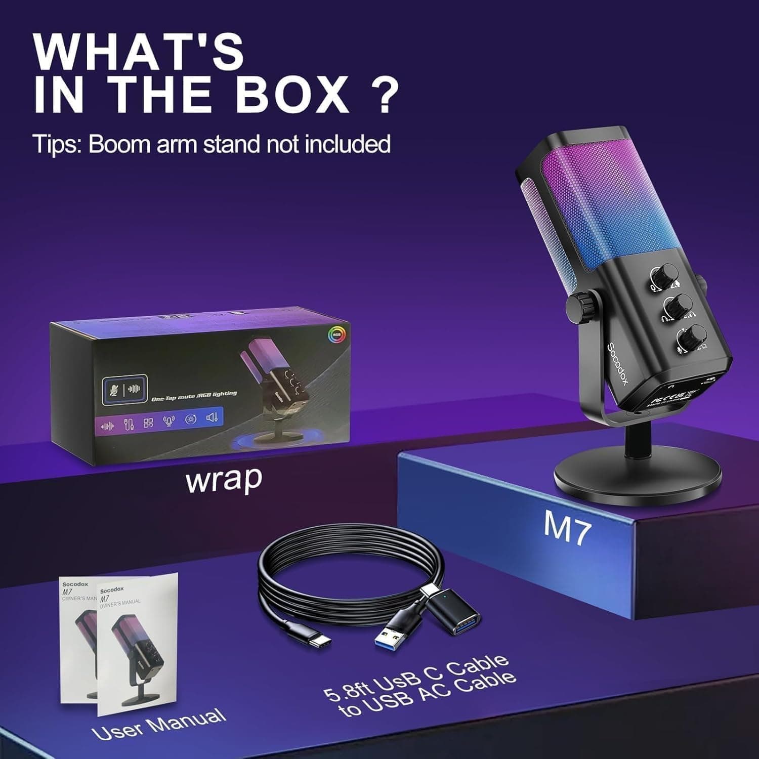 Wired RGB USB Gaming Microphone image 3