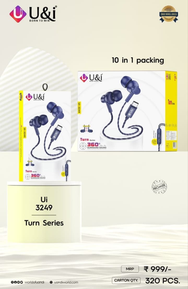 U&i Turn Series UI-3249 Type-C Wired Earphones