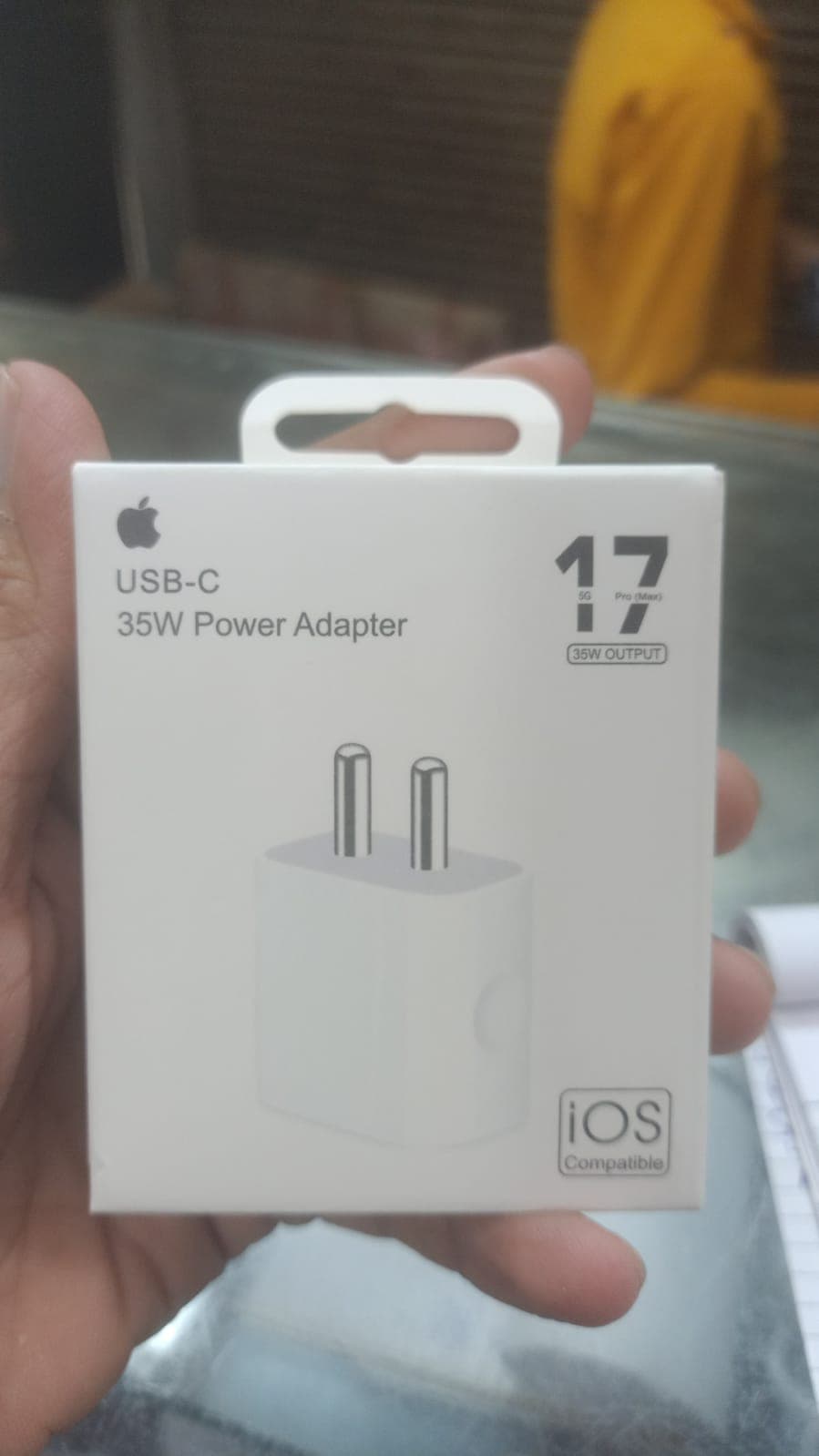 Apple 35W Dual USB-C Port Power Adapter.
