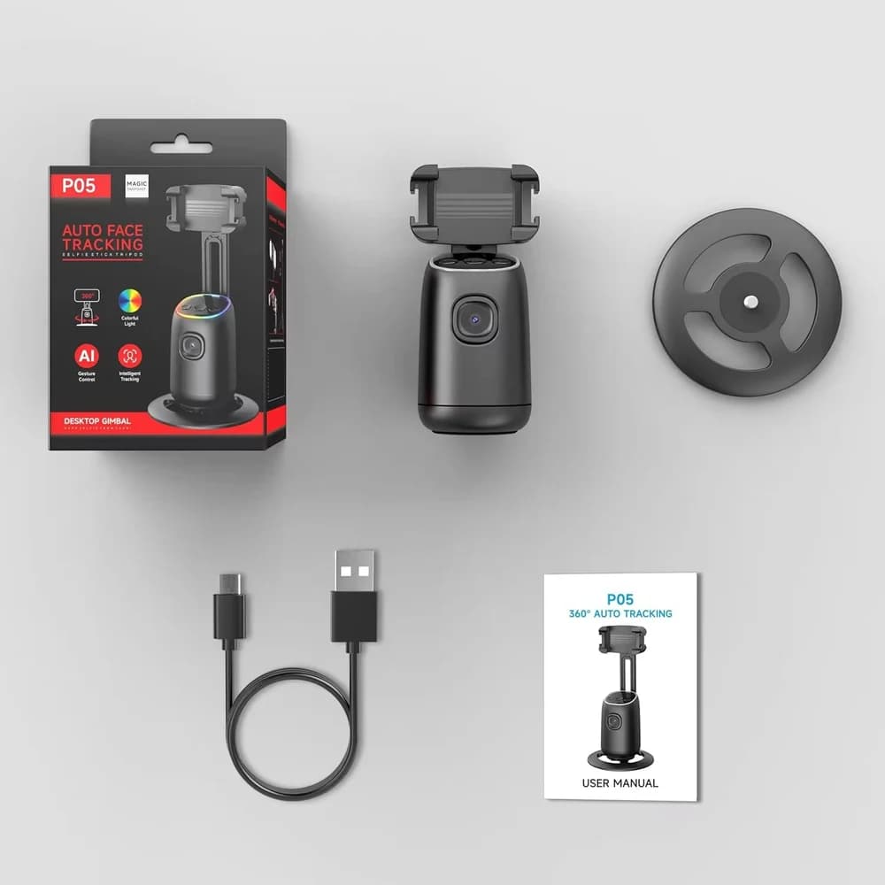 P05 Selfie Stick Tripod Desktop Gimbal image 1
