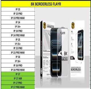 FLAYR 8K Borderless Diamond Section Tempered Glass Screen Protector