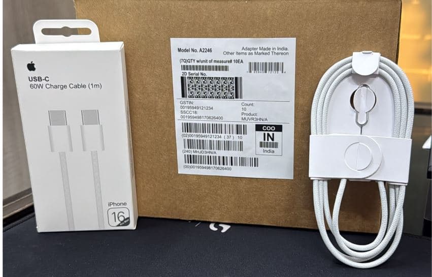 Apple USB-C 60W Charging Cable (1m) image 1