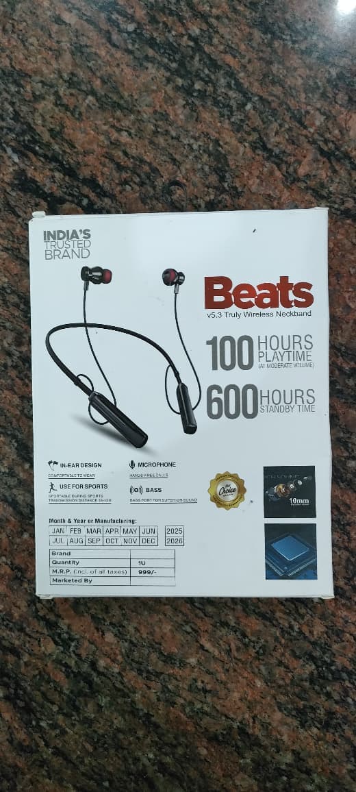 Beats V5.3 Truly Wireless Neckband