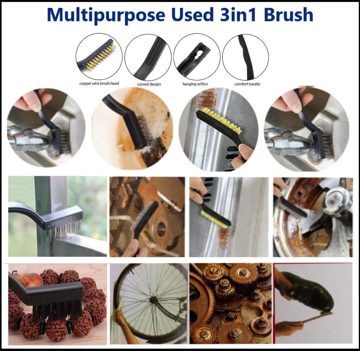 3 Pc Mini Wire Brush Set image 4