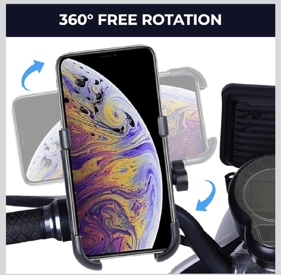 Bike Mobile Phone Holder  Shockproof & Adjustable Stand for Cycle & Motorbike Handlebar image 5