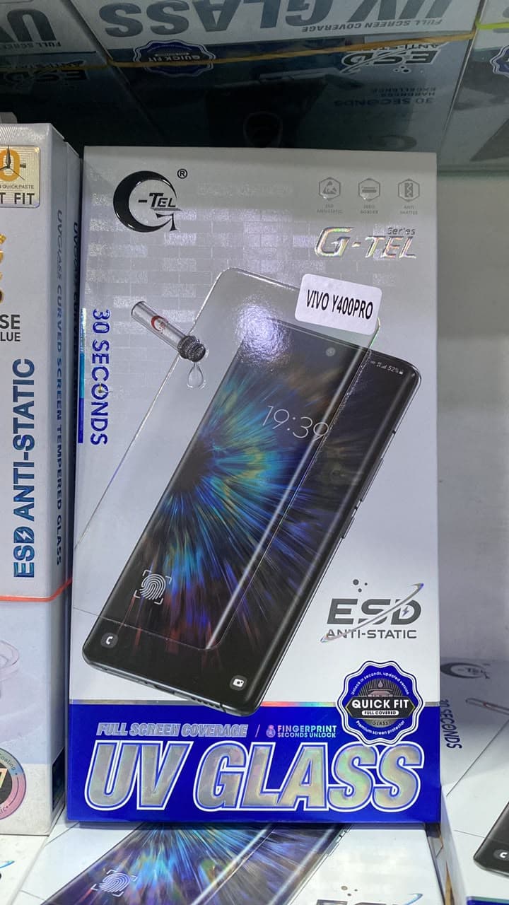 G-TEL ESD Anti-Static Full Screen Coverage UV Glass Screen Protector