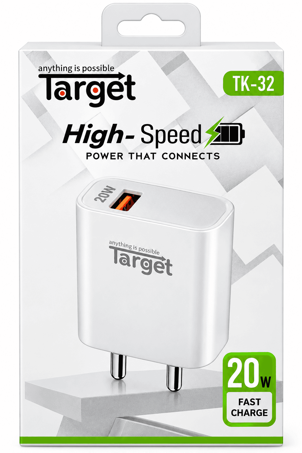 Target TK-32 20W Fast Charger  V8 Usb Cable Micro Cable