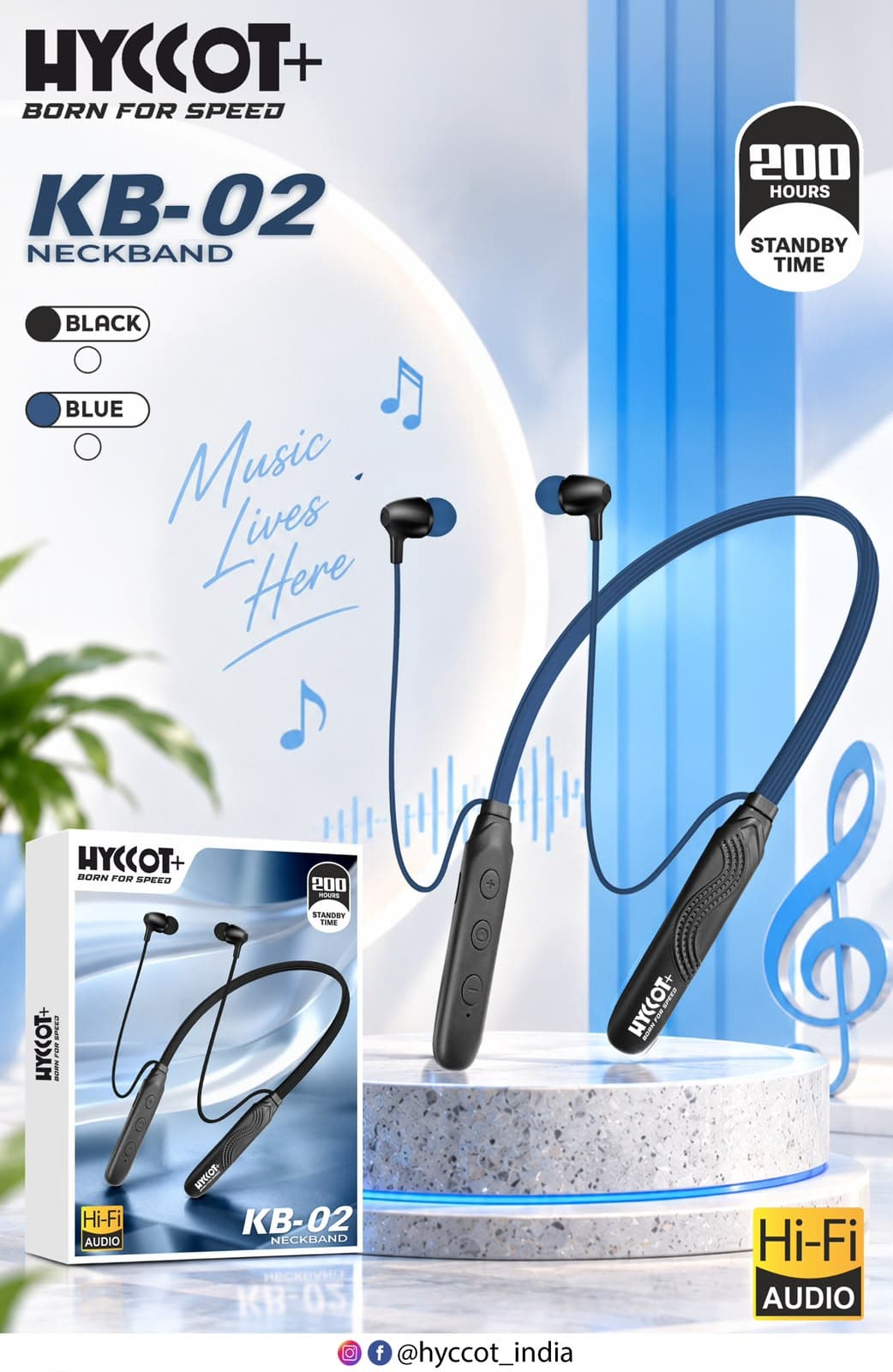 Hycot+ KB-02 Bluetooth Neckband