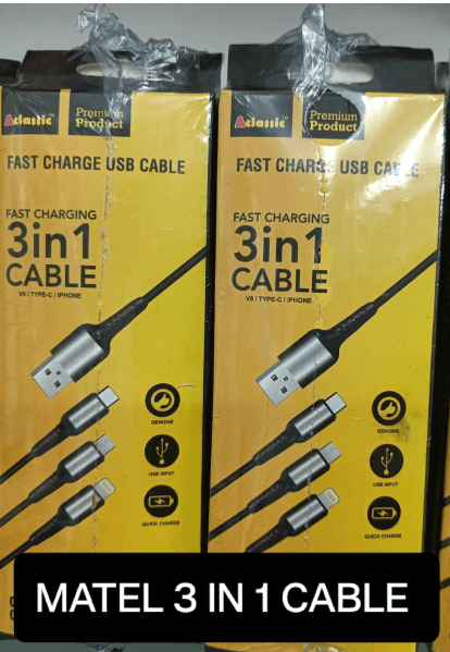 3 in 1 Cable A-27, Fast Charging image 2