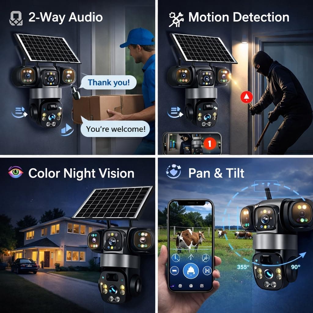Solar Dual Lens Security Camera image 5