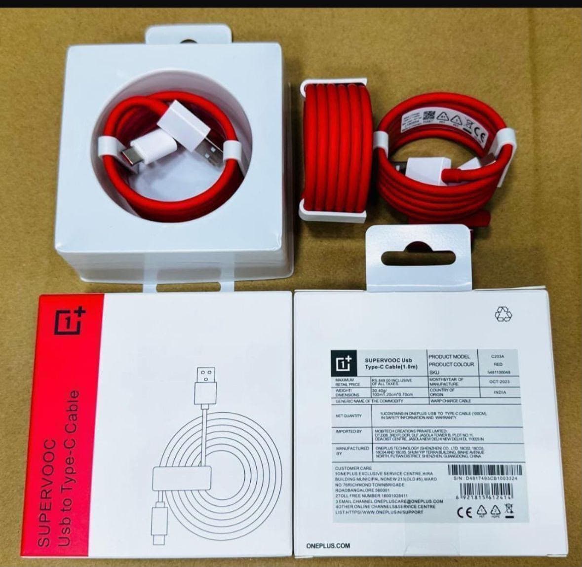 OnePlus SUPERVOOC USB To Type-C Cable (1.0m) image 1