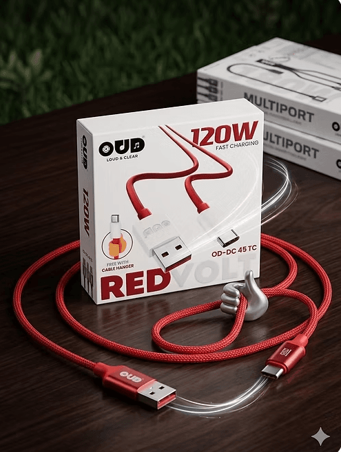 OUD Red Volt 120W Fast Charging Cable