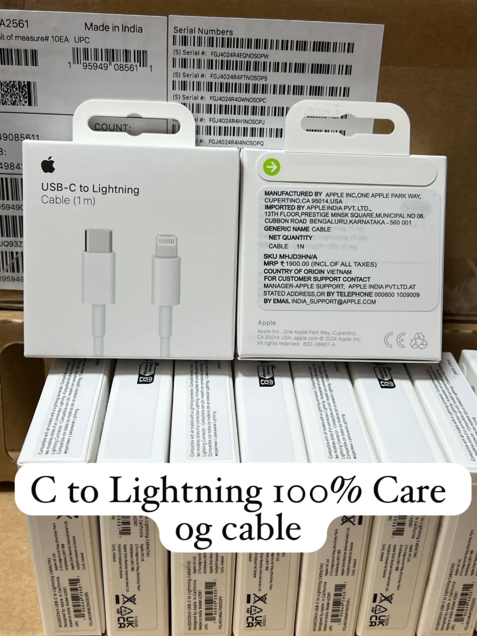 Apple USB-C To Lightning Cable 1m Original image 1