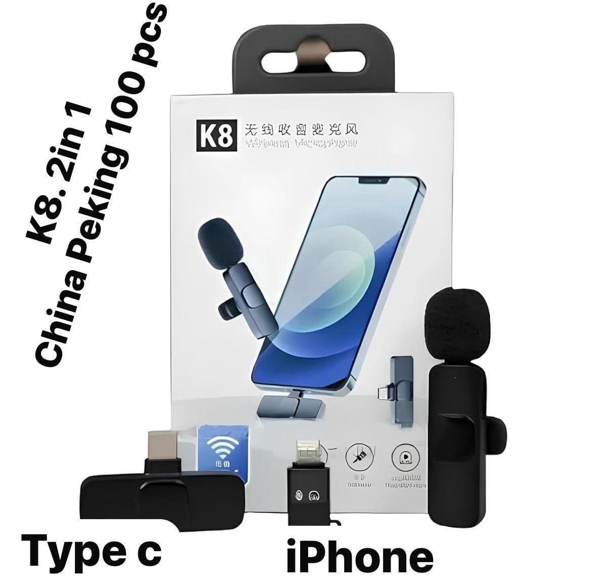 K8 Wireless Mini Microphone 2 in 1 image 1