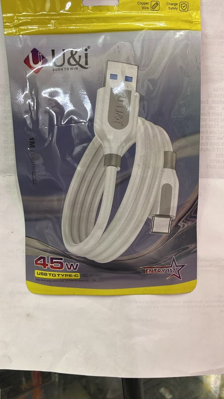 U&i Entry 117 45W USB To Type-C Cable image 1