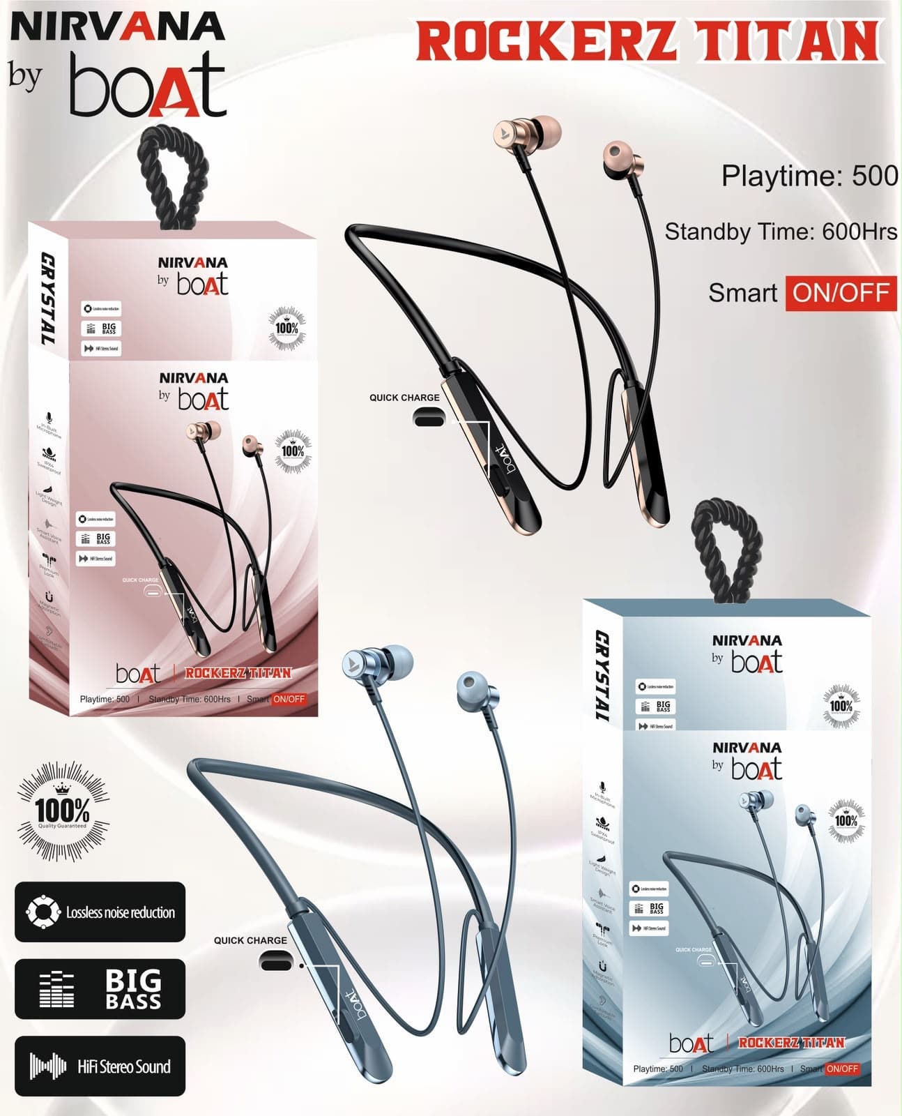 Nirvana By BoAt Rockerz Titan Wireless Neckband