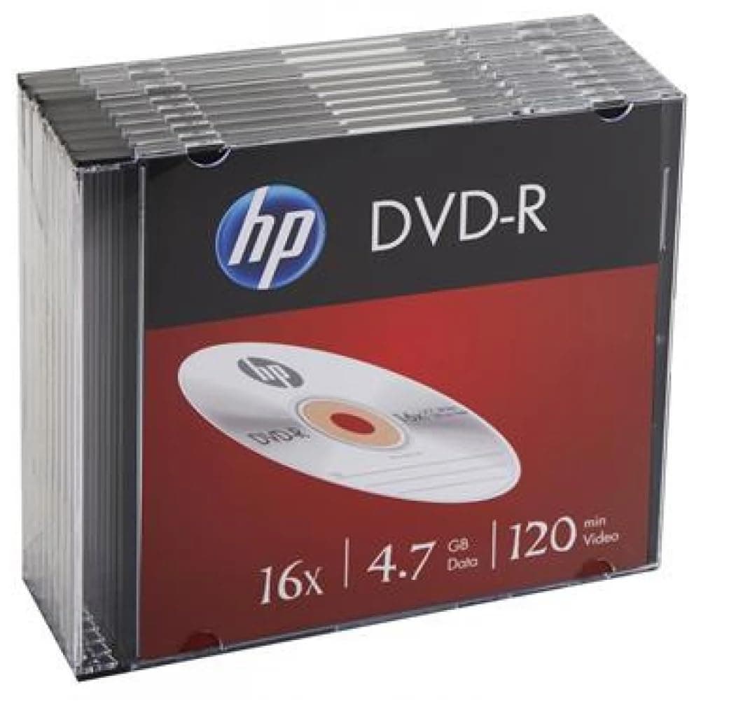 HP DVD-R 4.7GB Premium Recordable Digital Versatile Disc Slimcase 16x Speed image 1