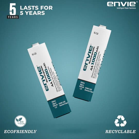 Envie AA 1000mAh Ni‑Cd Rechargeable Battery image 4