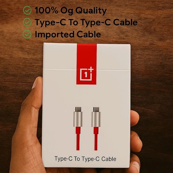 OnePlus Type-C to Type-C Warp Charge Supported Fast Charging Cable image 1