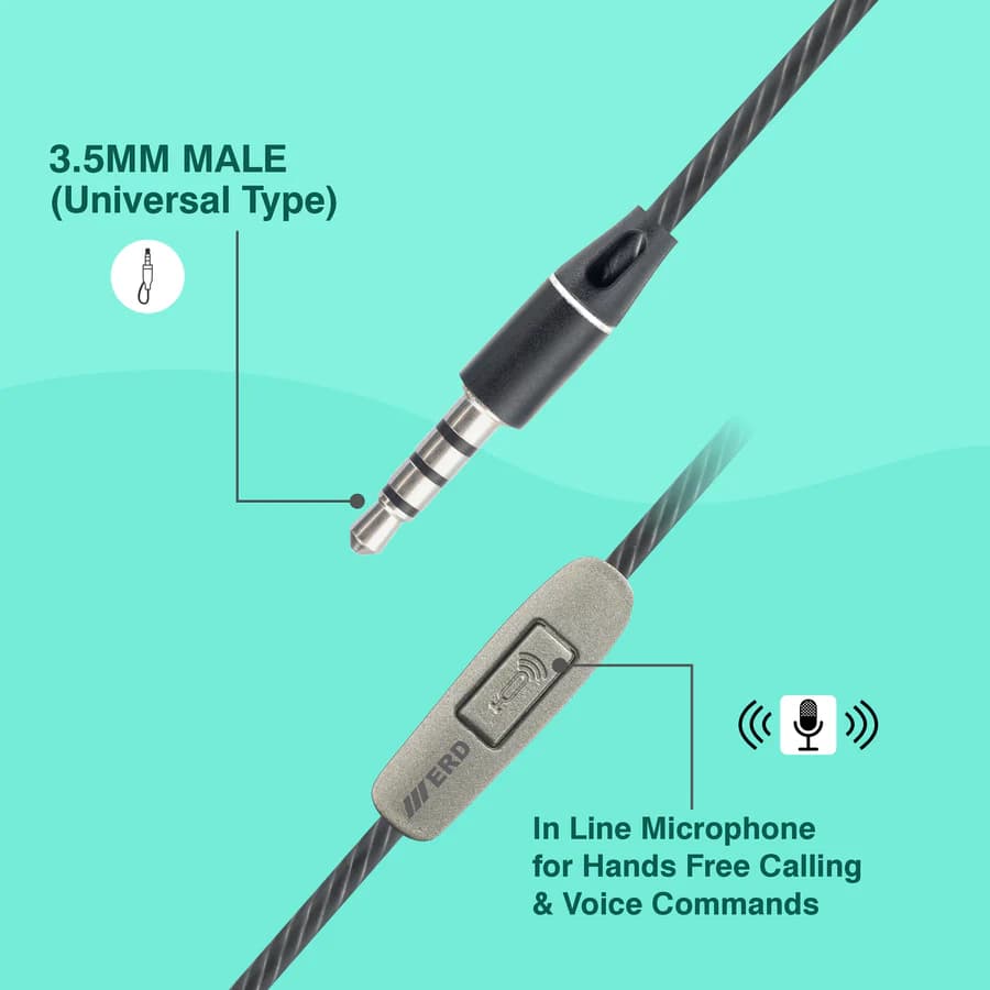 ERD HF-101 PRO Series Wired Mobile Earphone image 2