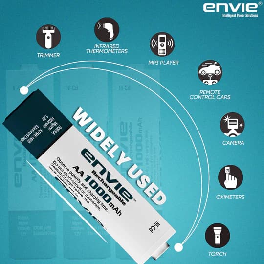 Envie AA 1000mAh Ni‑Cd Rechargeable Battery image 5