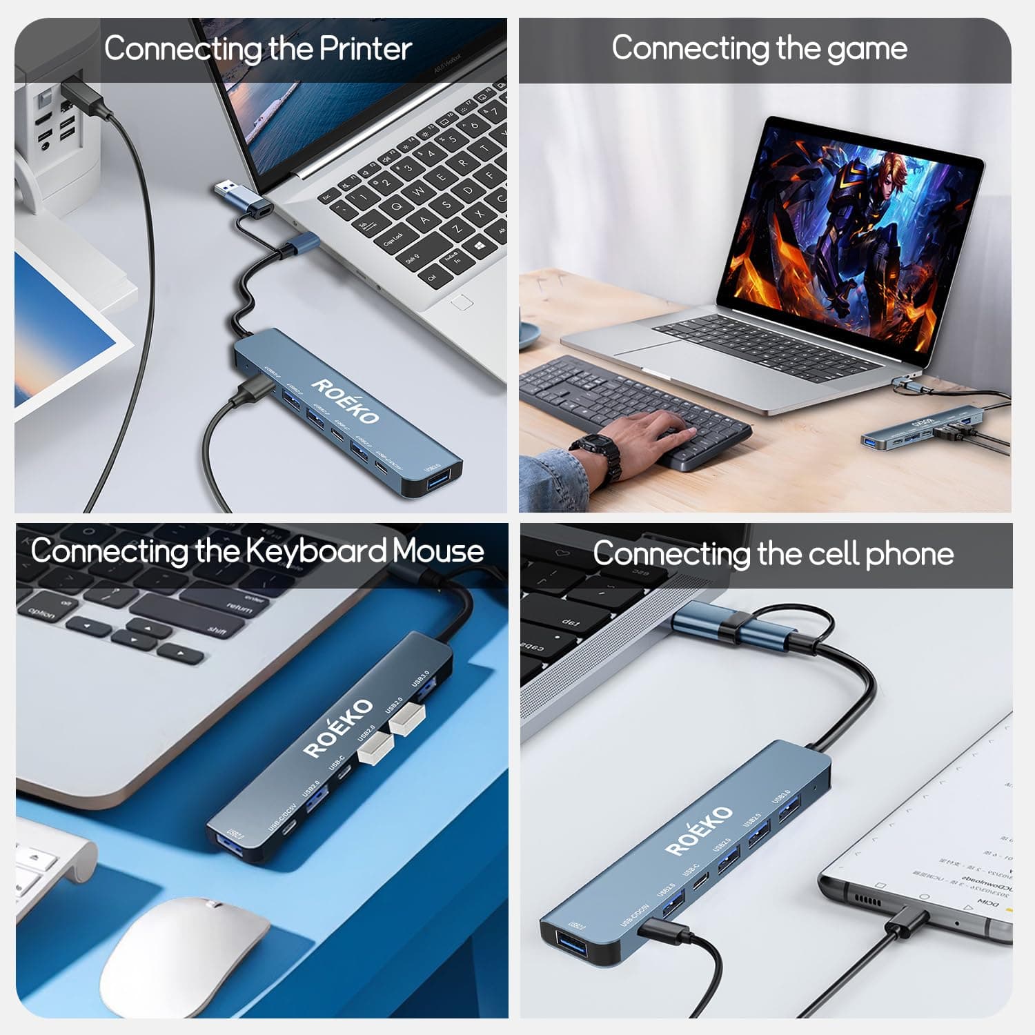 8 in 1 USB C Hub Multiport Adapter image 2