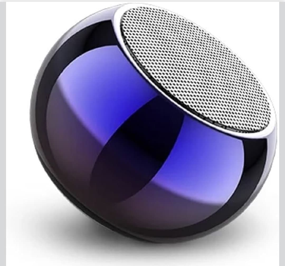 Ultra Mini Wireless Bluetooth Speaker with Heavy Metal Round Speaker Wireless Long Lasting Battery & Quick Charge Pack of 1 image 6