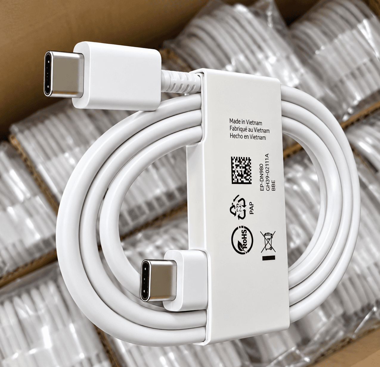 Samsung Type-C To Type-C Charging & Data Cable – White (S22 Compatible) image 1
