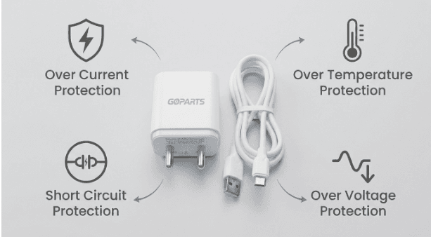 GOPARTS 2.4A Wall Charger with Micro USB Cable Combo image 4