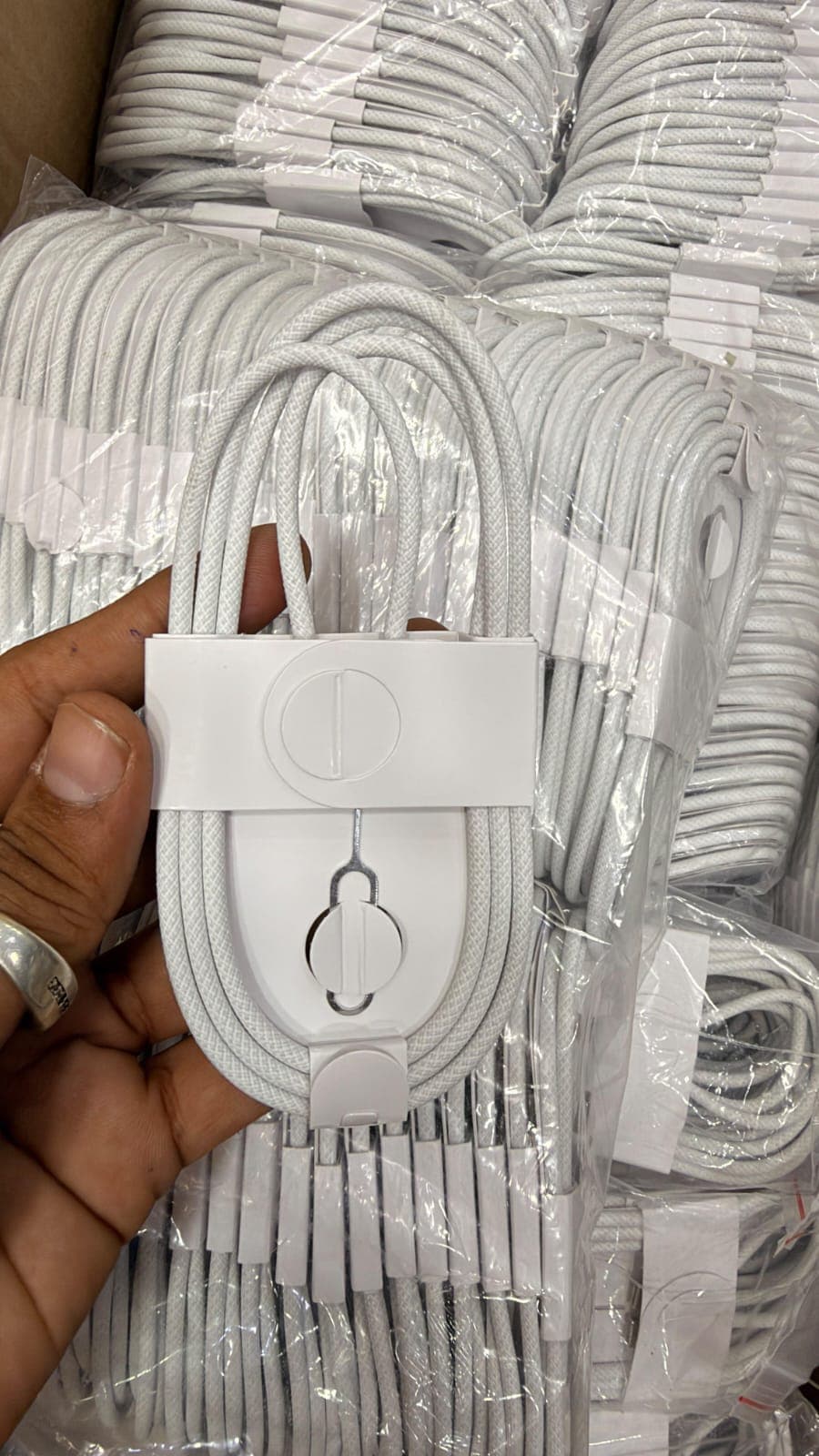 White Nylon Braided Fast Charging Data Cable